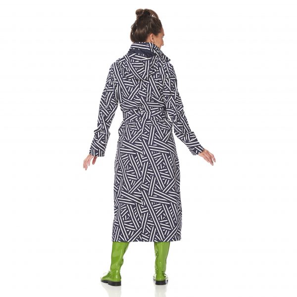 Lange Regenjas Dames Blauw S Montreal Happy Rainy Days Back