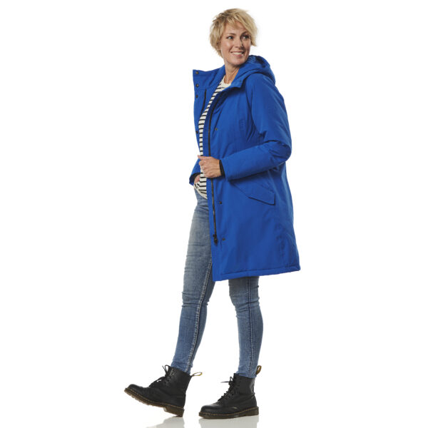 Winterjas Orlando blauw zij happy rainy days