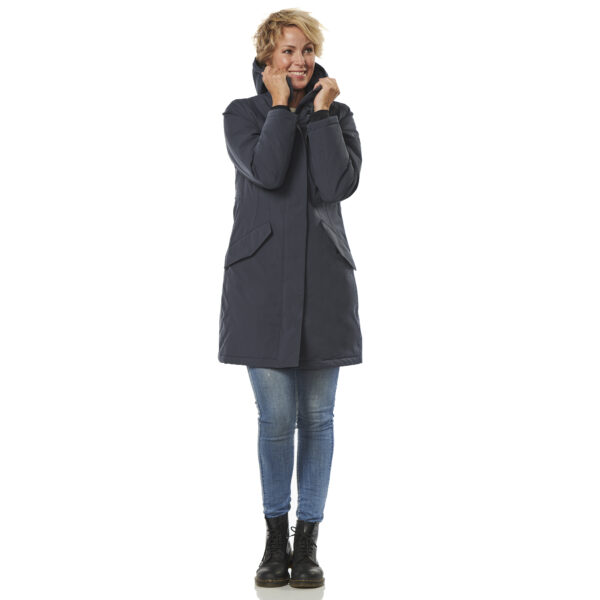 Winterjas Orlando steel blue voor happy rainy days