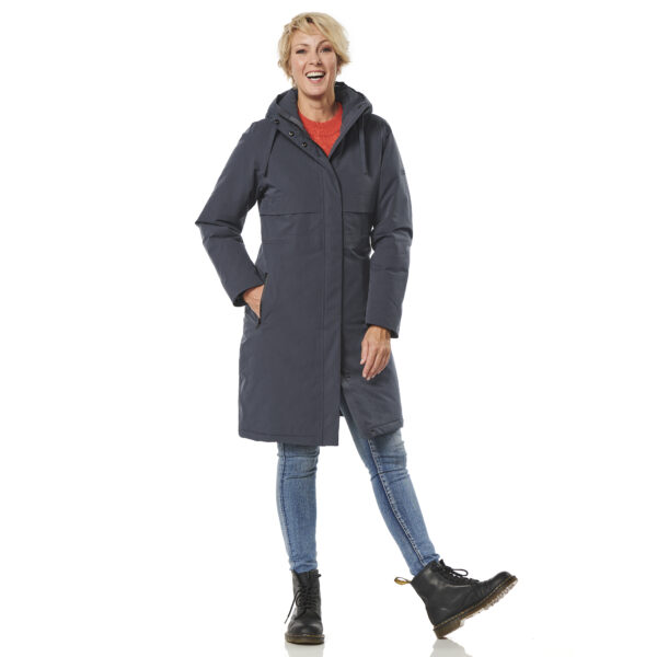 Winterjas Windsor steel blue voor happy rainy days